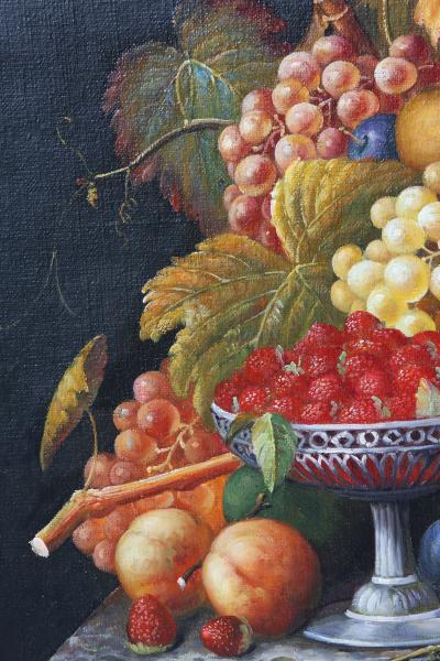 Large Gilt Wood Framed Oil Canvas Painting