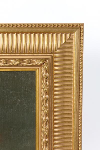 Large Gilt Wood Framed Oil Canvas Painting