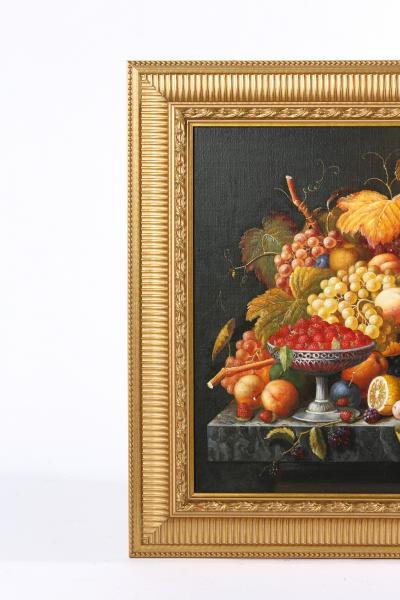 Large Gilt Wood Framed Oil Canvas Painting