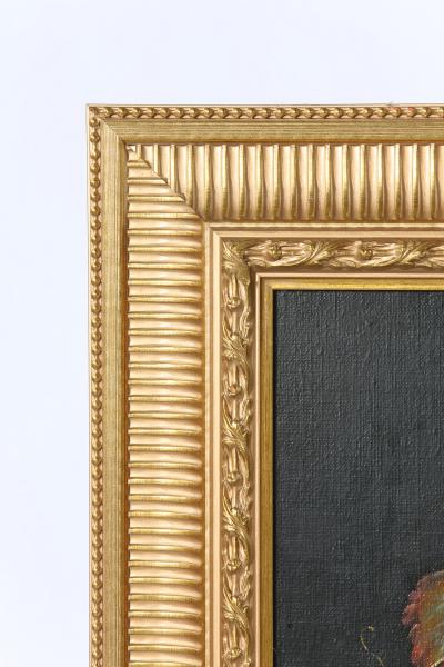 Large Gilt Wood Framed Oil Canvas Painting