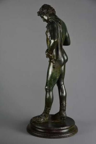 Large Grand Tour Neapolitan bronze of Narcissus or Bacchus
