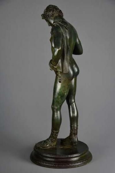 Large Grand Tour Neapolitan bronze of Narcissus or Bacchus