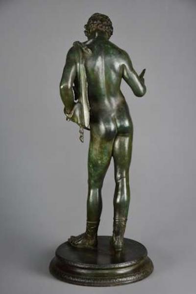 Large Grand Tour Neapolitan bronze of Narcissus or Bacchus