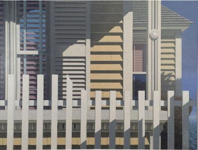 Large Graphic Painting Titled Mildred Pierce by David Dodge Gray 1985