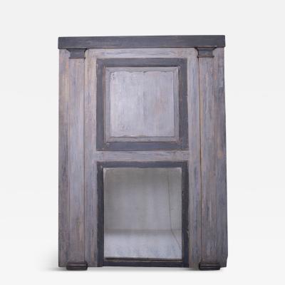 Large Grayish Blue Painted Trumeau Mirror