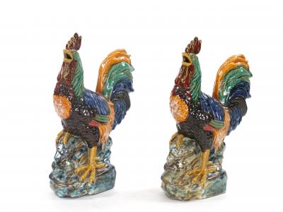 Large Hand Painted Decorated English Porcelain Tableware Decorative Rooster