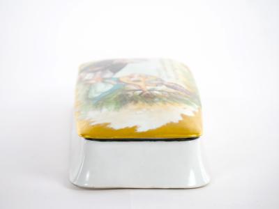 Large Hand Painted German Porcelain Covered Box