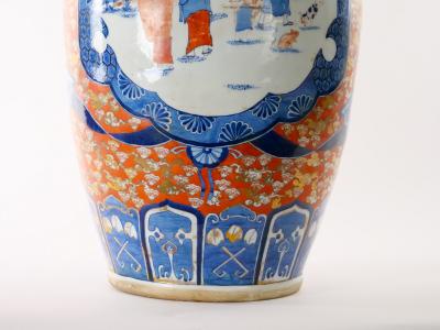 Large Imari Porcelain Flori form Trumpet Decorative Floor Vase