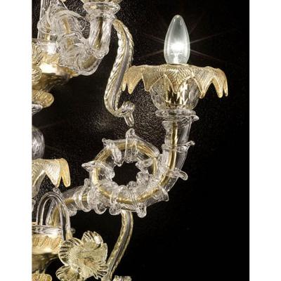 Large Imperial Ca Rezzonico Murano Glass Gold Wall Sconce