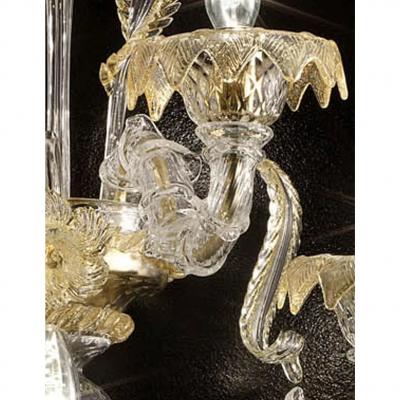 Large Imperial Ca Rezzonico Murano Glass Gold Wall Sconce