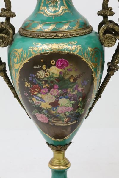 Large Impressive 19th Century French Ormolu Mounted S vres Porcelain Urns