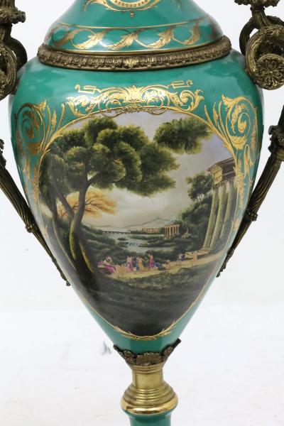 Large Impressive 19th Century French Ormolu Mounted S vres Porcelain Urns