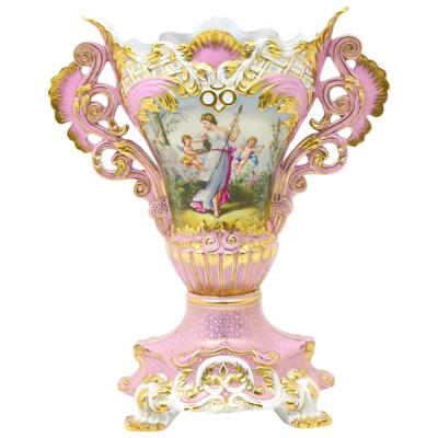 Large Impressive 19th Century French S vres Porcelain Centerpiece Vase