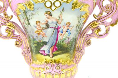 Large Impressive 19th Century French S vres Porcelain Centerpiece Vase
