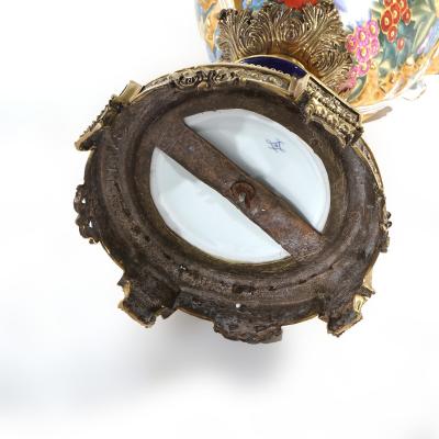 Large Impressive 19th Century French S vres Porcelain Gilt Gold Decorated Urns