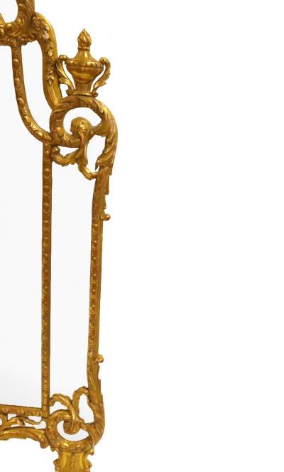 Large Impressive Hand carved Wood Gilt Decorated Frame Wall Mirror