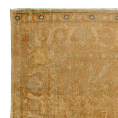 Large Indian Antique Brown Handmade Wool Rug