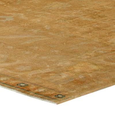 Large Indian Antique Brown Handmade Wool Rug