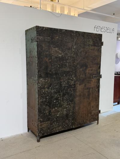 Large Industrial Riveted Steel Cabinet
