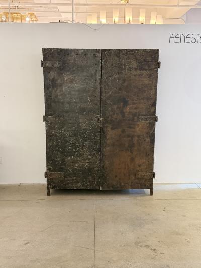 Large Industrial Riveted Steel Cabinet