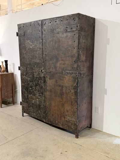 Large Industrial Riveted Steel Cabinet