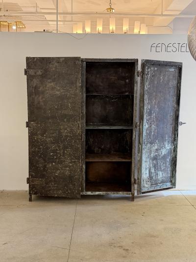 Large Industrial Riveted Steel Cabinet