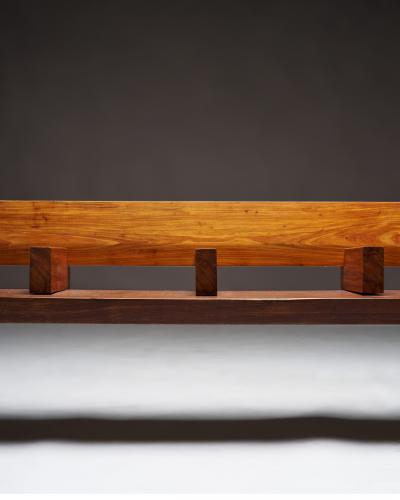 Large Ipe Wood Bench Modeled after the MTA Subway Bench Brazil c 1970