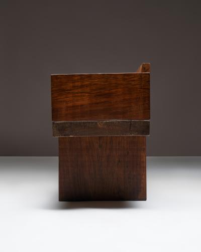 Large Ipe Wood Bench Modeled after the MTA Subway Bench Brazil c 1970