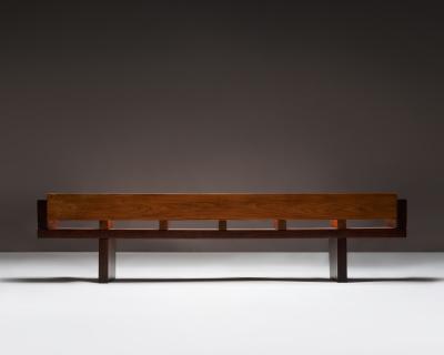 Large Ipe Wood Bench Modeled after the MTA Subway Bench Brazil c 1970