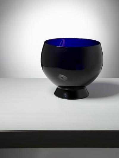 Large Italian 30s Cobalt Glass Centerpiece