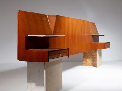 Large Italian 60s Geometric Headboard