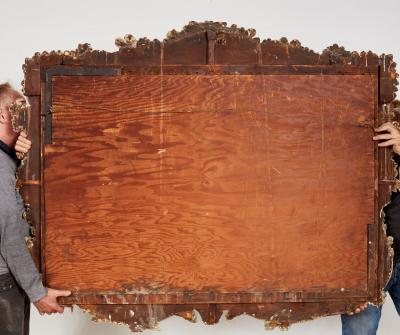 Large Italian Baroque Overmantel Mirror