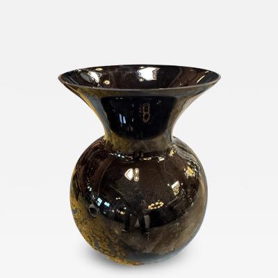 Large Italian Black Murano Glass Vase