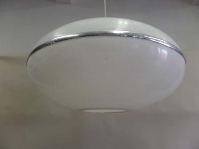 Large Italian Mid Century Modern Saucer Disc Form Chandelier Pendant 1970