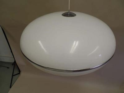 Large Italian Mid Century Modern Saucer Disc Form Chandelier Pendant 1970