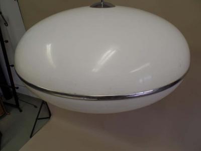Large Italian Mid Century Modern Saucer Disc Form Chandelier Pendant 1970
