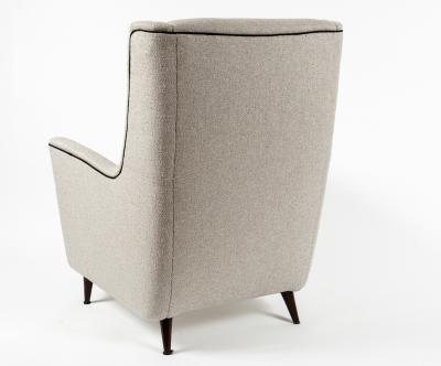 Large Italian Mid Century Upholstered Lounge Chair