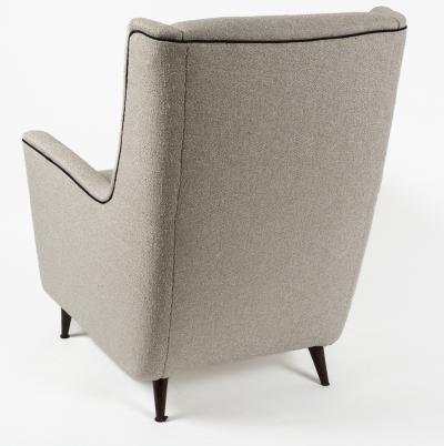 Large Italian Mid Century Upholstered Lounge Chair