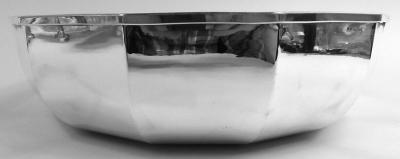 Large Italian Modern Classical Silver Bowl