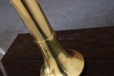 Large Italian Modernist Ippocastano Brass Table Lamp Designed by Carlo Giorgi