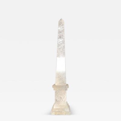 Large Italian Rock Crystal Obelisk
