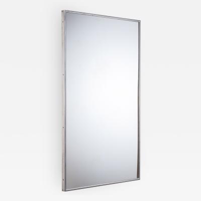 Large Italian Wall mirror with elegant nickel frame