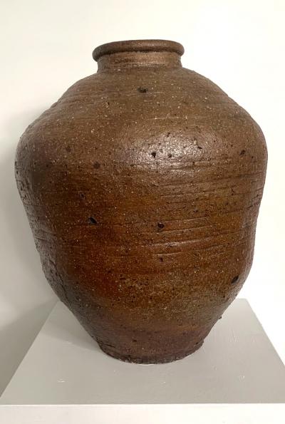 Large Japanese Antique Shigaraki Tsubo Jar