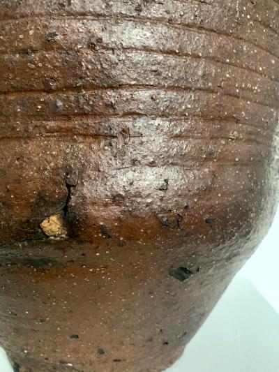 Large Japanese Antique Shigaraki Tsubo Jar