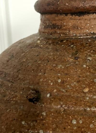 Large Japanese Antique Shigaraki Tsubo Jar