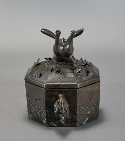 Large Japanese Bronze Incense Burner