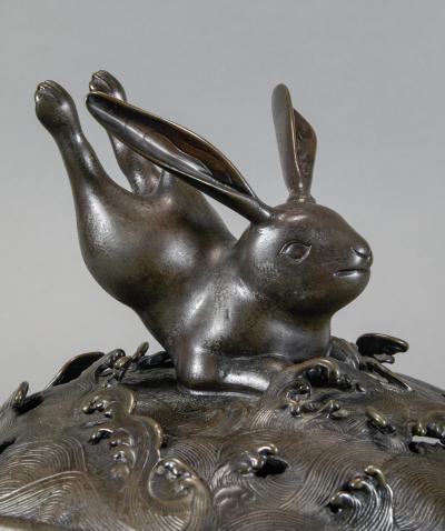 Large Japanese Bronze Incense Burner