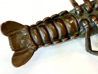 Large Japanese Cast Bronze Lobster Okimono Meiji Period