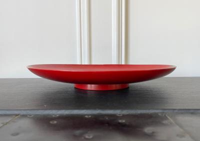 Large Japanese Lacquer Plate with Elaborate Maki e Design by Kajikawa