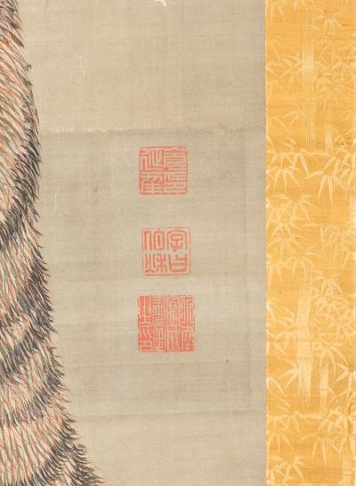 Large Japanese Scroll of a Tiger